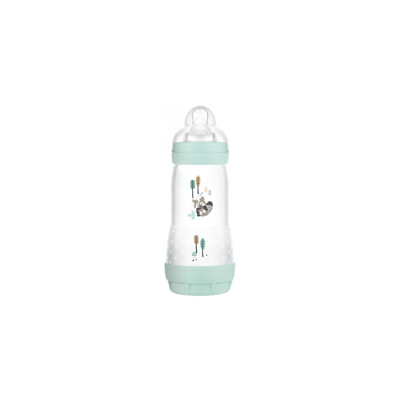 MAM Easy Start Biberon Anti-Colique Couleurs de la Nature 4 Mois et + Débit 3 - Couleur : Aqua - 320 ml 