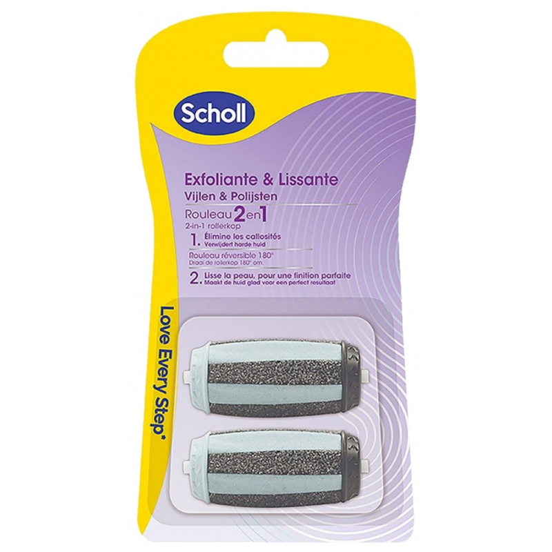 Scholl 2en1 Exfoliante & Lissante  Rouleaux de Remplacement - 2 unités 