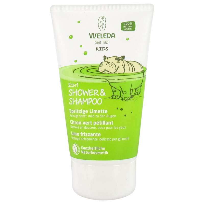 Weleda Kids 2en1 Douche & Shampoing Citron Vert Pétillant - 150 ml