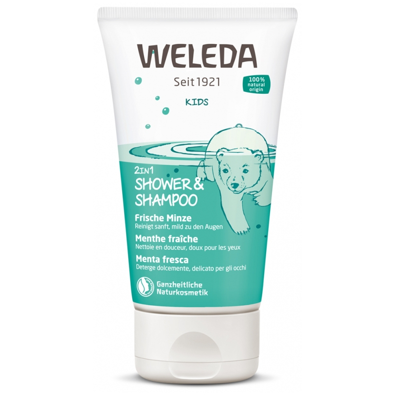 Weleda Kids Douche & Shampoing 2-en-1 Menthe Fraîche - 150 ml