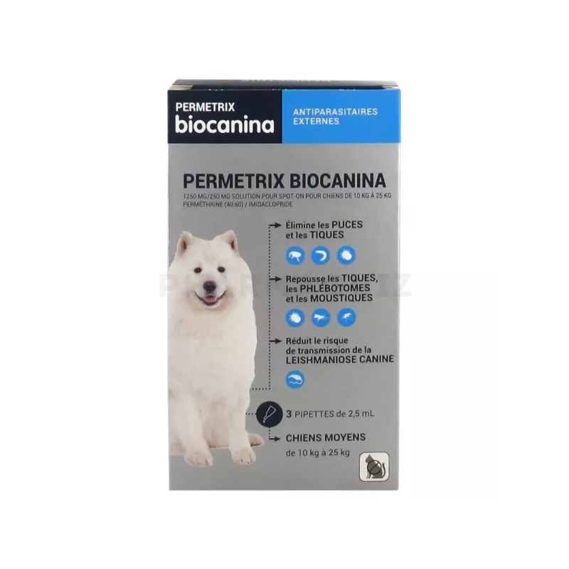 Biocanina Permetrix Chiens Moyens - 3 Pipettes