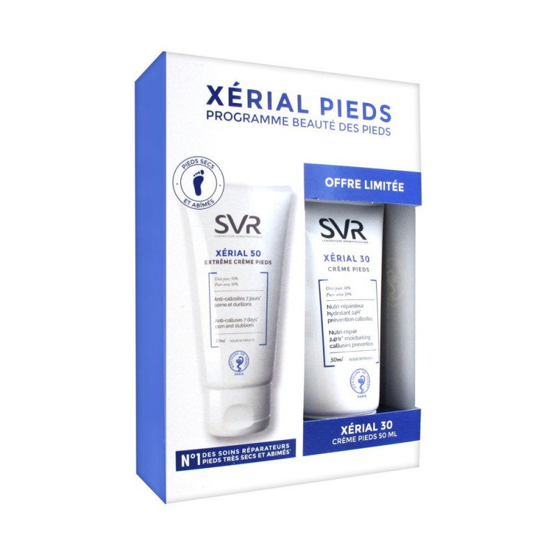 SVR Xérial 50 extrême crème pieds 50ml + Xérial 30 50ml