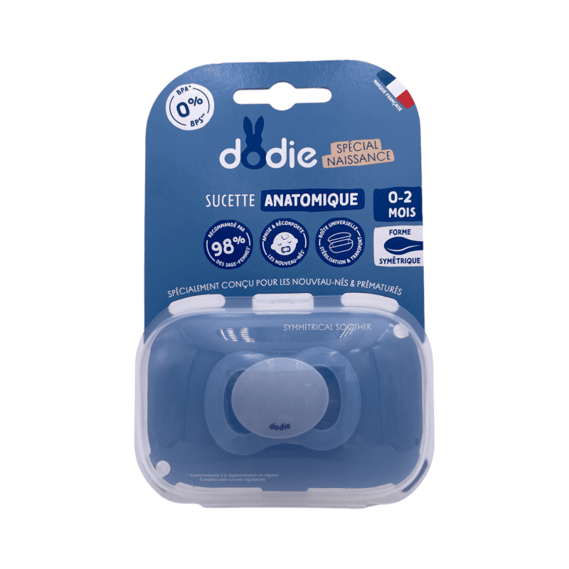 Dodie Sucette anatomique naissance 0-2m en silicone - 1 unité