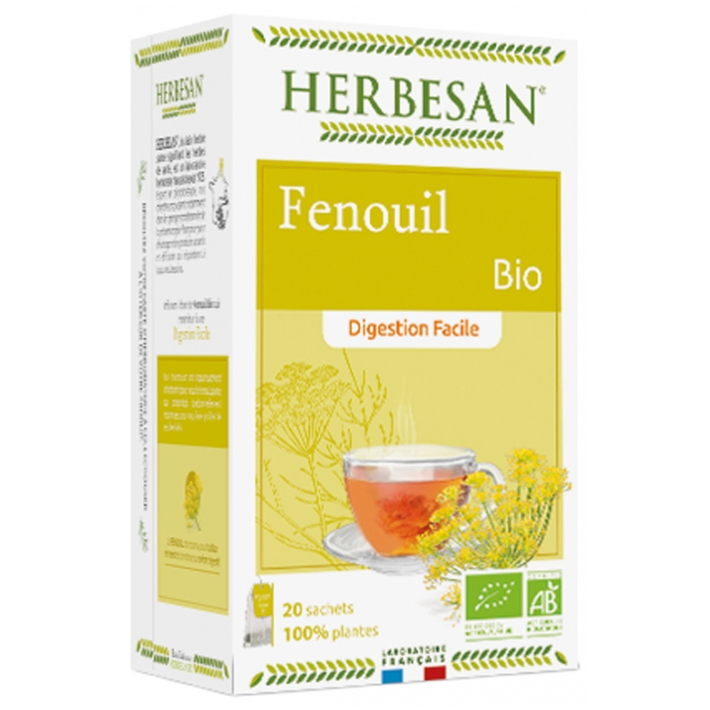 Herbesan Infusion Fenouil Digestion Facile Bio - 20 Sachets