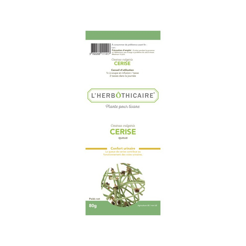  L'herbôthicaire tisane Cerise (queue) - 80g