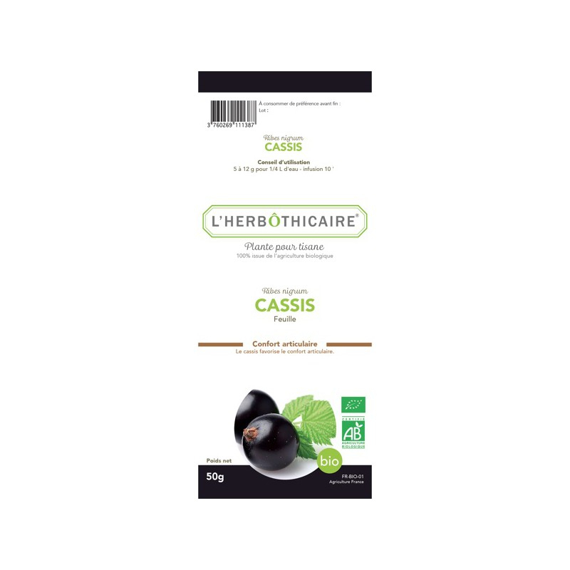  L'herbôthicaire tisane Cassis - 35g