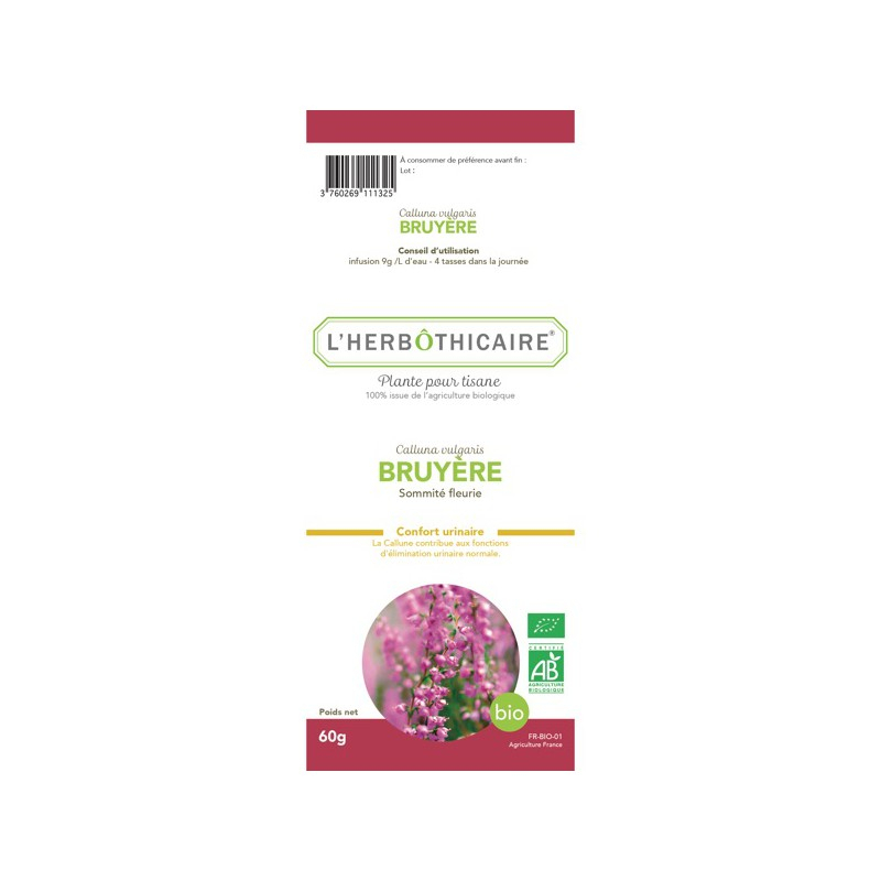  L'herbôthicaire tisane Bruyère cendrée bio - 60g