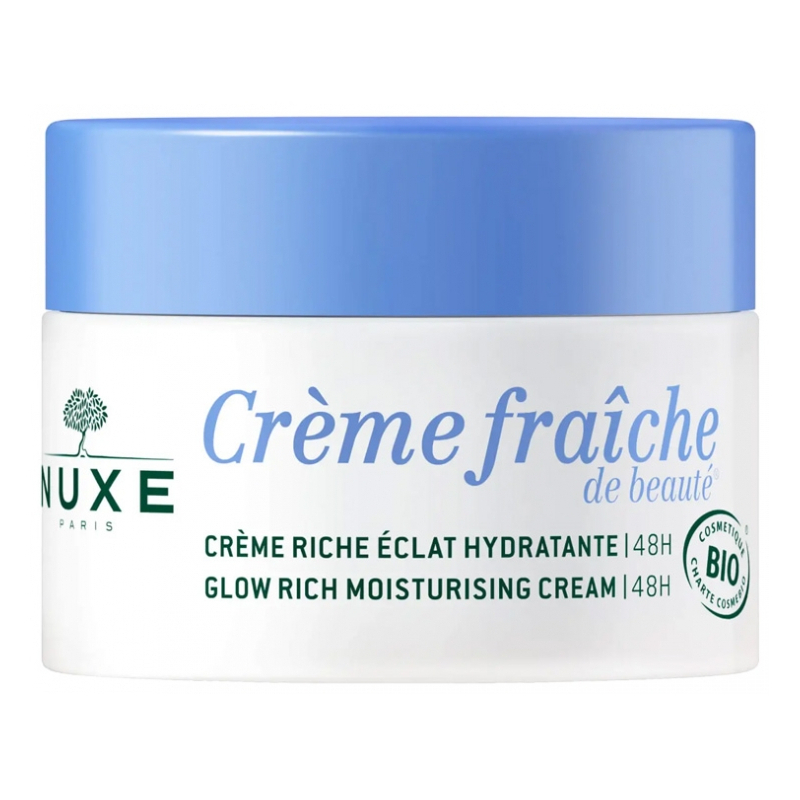 Nuxe Crème Fraîche de Beauté Crème Riche Éclat Hydratante 48H Bio - 50 ml