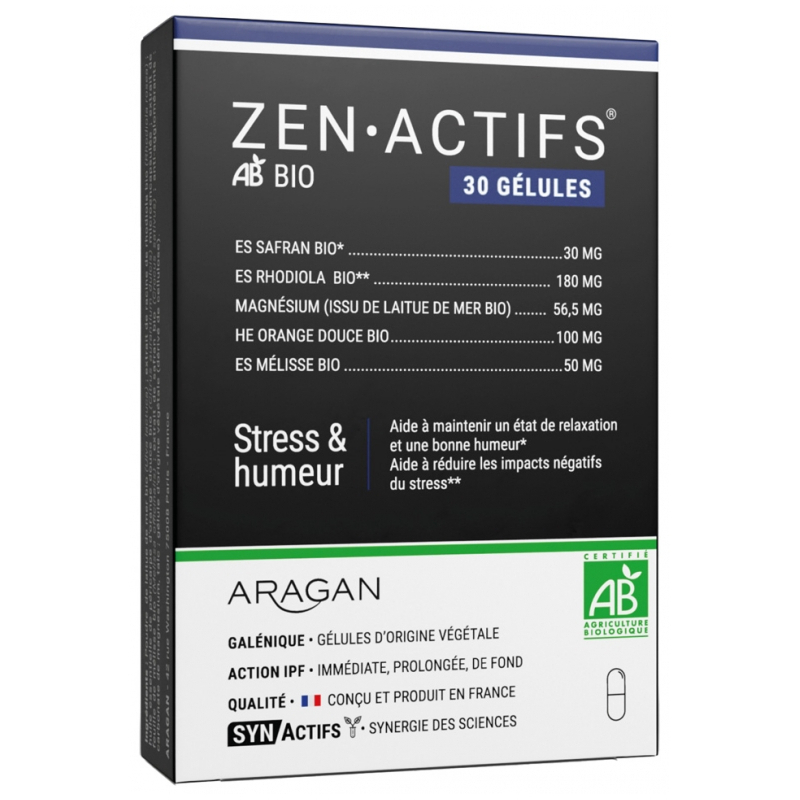 Aragan Synactifs ZenActifs Bio 30 Gélules