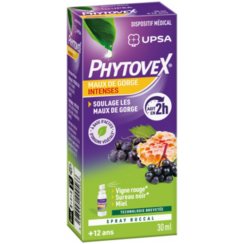 UPSA Phytovex Maux de Gorge Intenses Spray Buccal - 30 ml