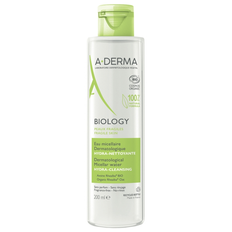 A-derma Biology Eau Micellaire Dermatologique Hydra-Nettoyante Bio - 200 ml