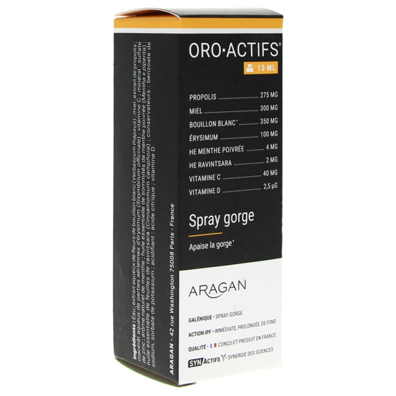 Aragan Synactifs OroActifs Spray - 15 ml