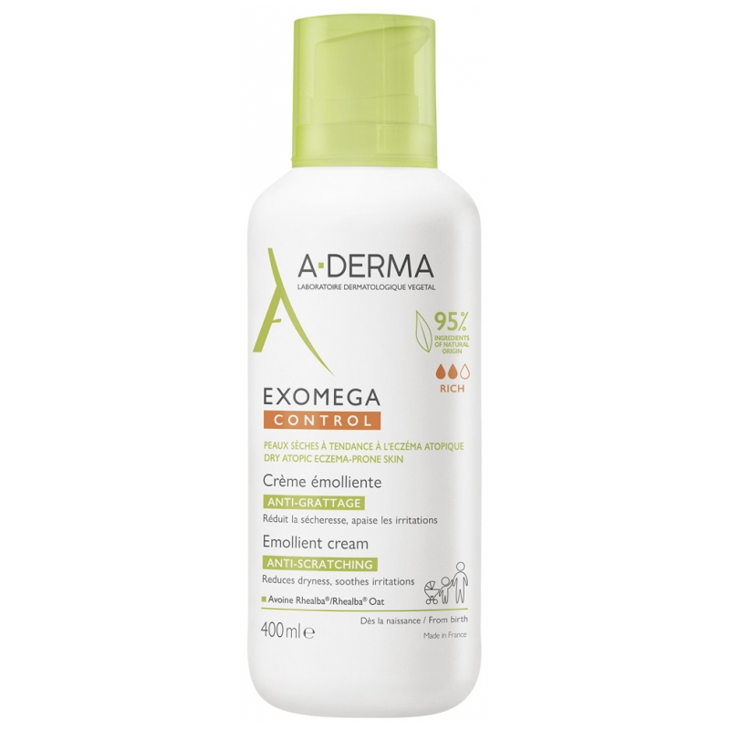 A-DERMA Exomega Control Crème Émolliente Anti-Grattage - 400 ml