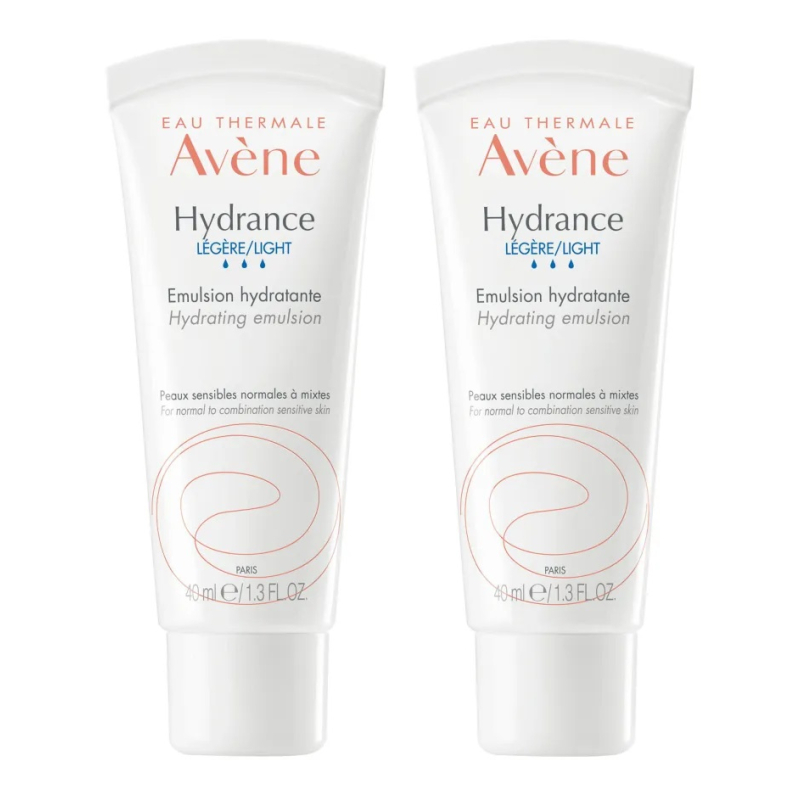 AVÈNE HYDRANCE LEGERE - Émulsion Hydratante - Visage - Peaux Normales à Mixtes - 2x40ml