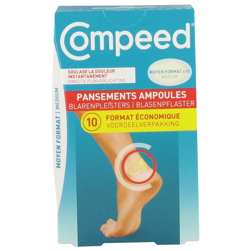 Compeed Pansements Ampoules Moyen Format - 10 Pansements