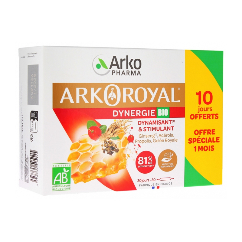 Arkopharma Arko Royal Dynergie Bio - 30 Ampoules