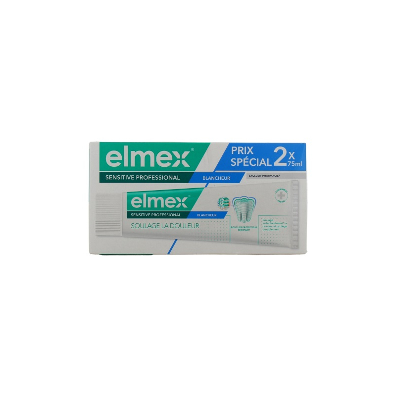 Elmex Sensitive professional Blancheur Dentifrice Duo Prix Spécial -  2x 75ml