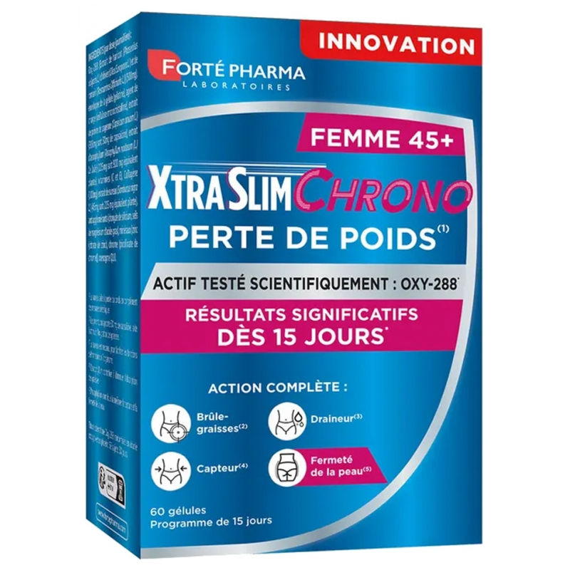 Forté Pharma XtraSlim Chrono Perte de Poids Femme 45+ - 60 Gélules