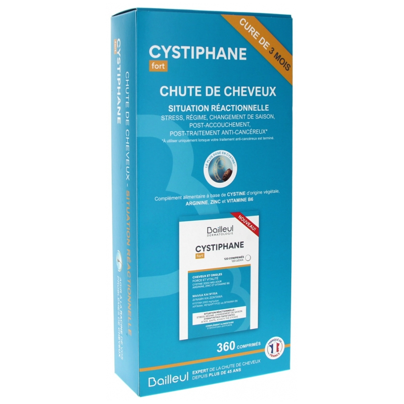 Bailleul-Biorga Cystiphane Fort Cheveux et Ongles - 360 Comprimés