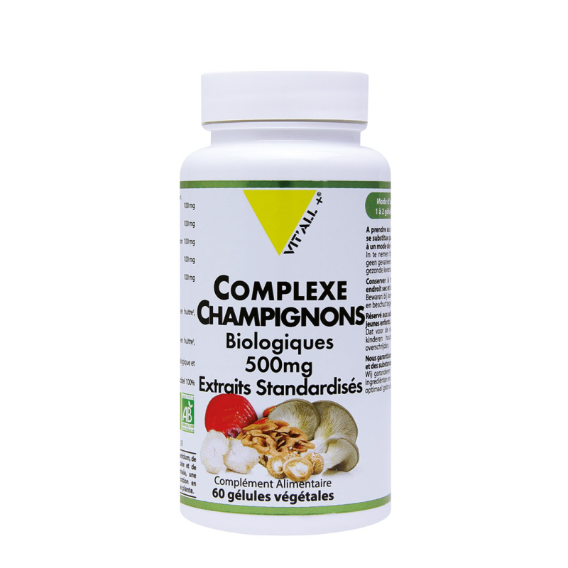 VITALL+ COMPLEXE CHAMPIGNONS BIO 500MG 60GEL