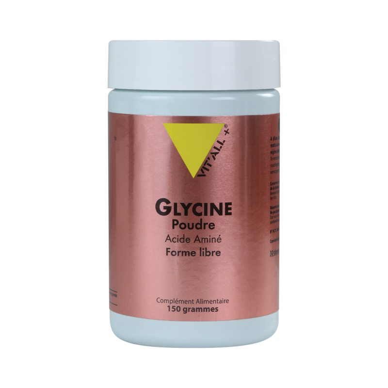 VITALL+ GLYCINE POUDRE ACIDE AMINE FORME LIBRE 150GRAMMES