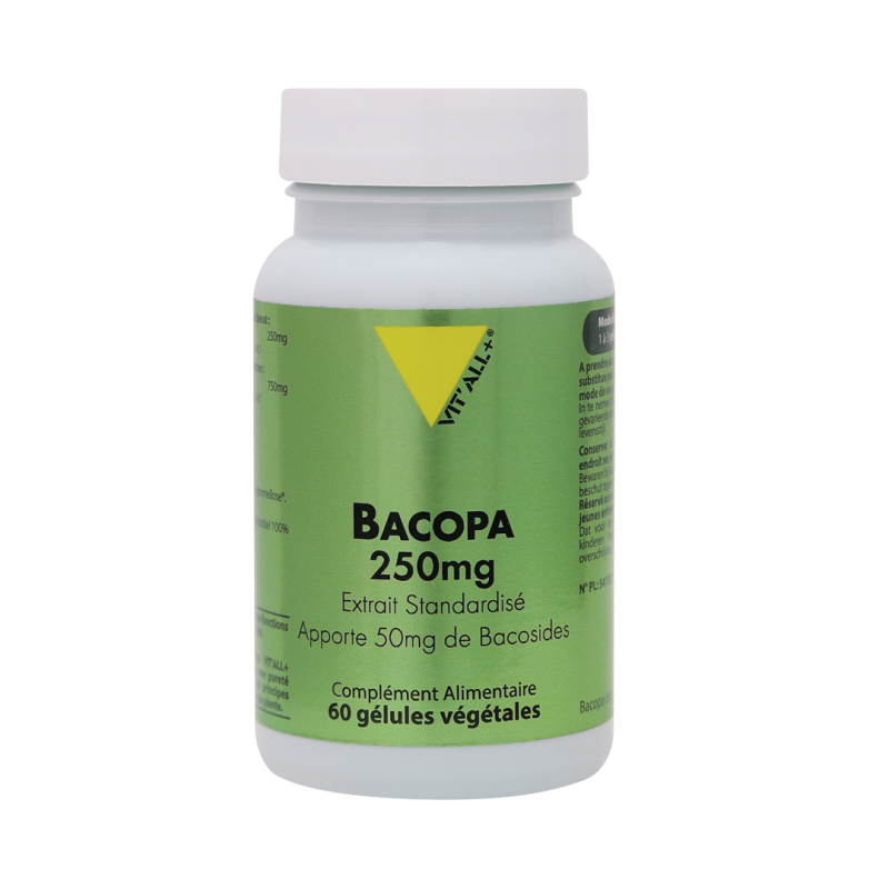 Vitall+ Bacopa monnieri 250mg - 60 gélules végétales