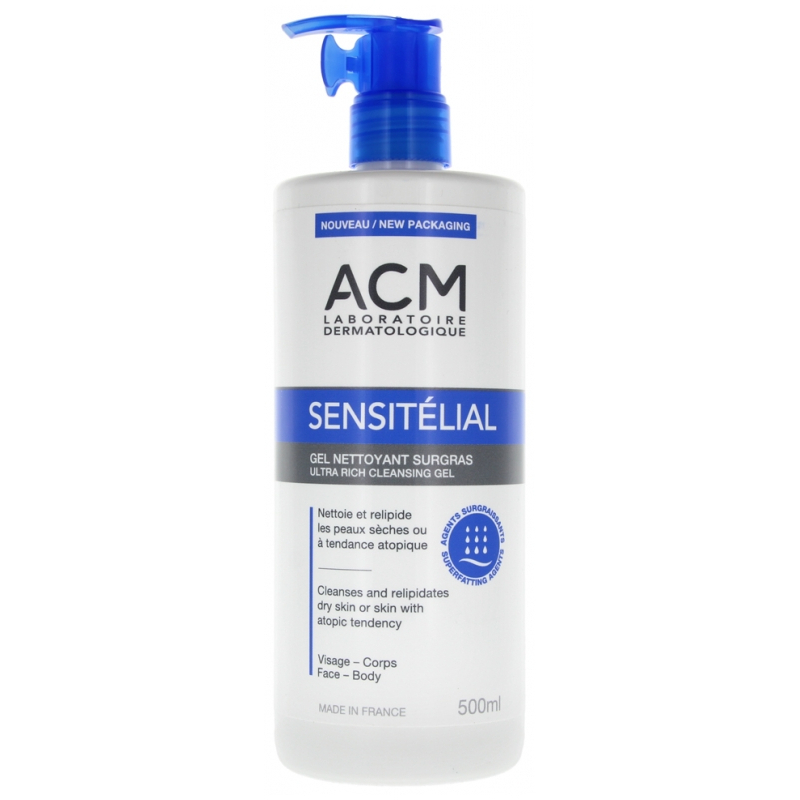 ACM Sensitélial Gel Nettoyant Surgras - 500 ml