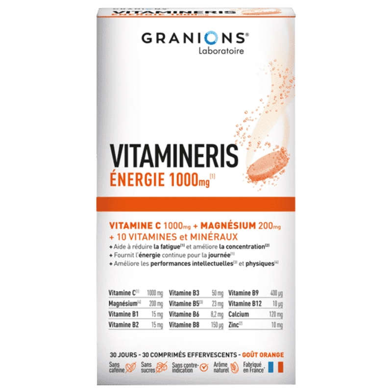 Granions Vitamineris Énergie 1000 mg - 30 Comprimés Effervescents