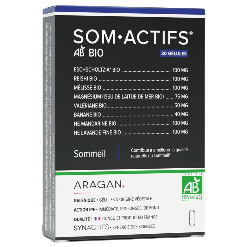 Aragan Synactifs SomActifs Bio - 30 Gélules