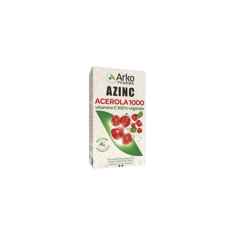 AZINC ACEROLA BIO 1000 30CP A CROQUER