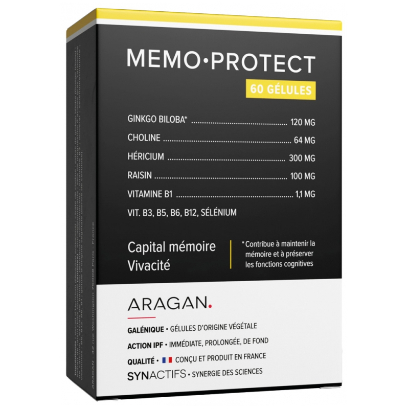 Aragan Synactifs MemoProtect - 60 Gélules