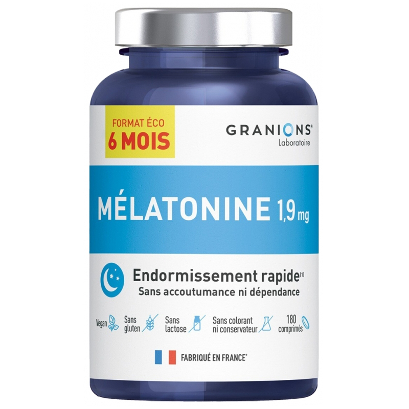 Granions Mélatonine 1,9 mg - 180 Comprimés