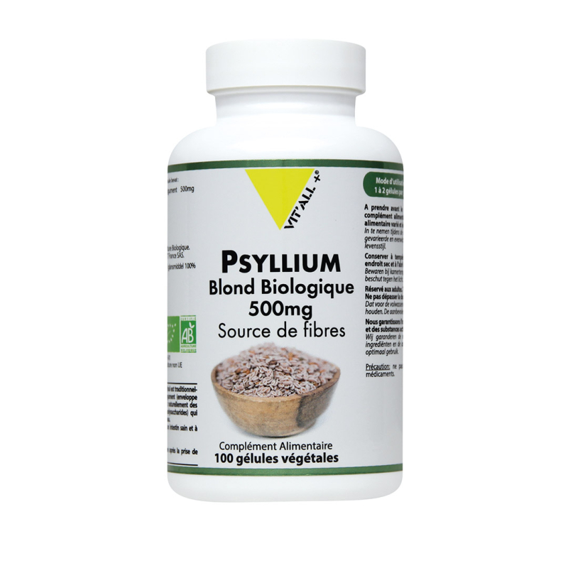 VITALL+ PSYLLIUM BLOND BIO 500MG 100GEL