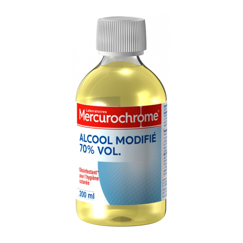 Mercurochrome Alcool Modifié 70% Vol - 200 ml