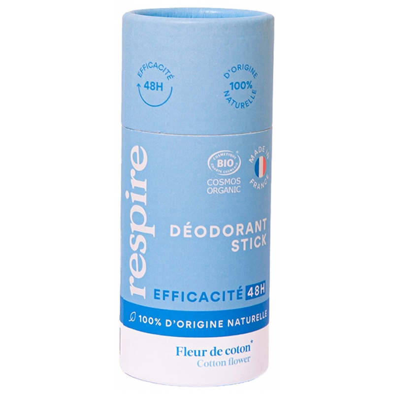 Respire Déodorant Stick Fleur de Coton Format Carton Bio - 50 g