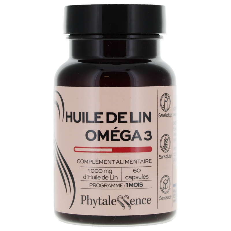 Phytalessence Huile de Lin Oméga 3 - 60 Capsules