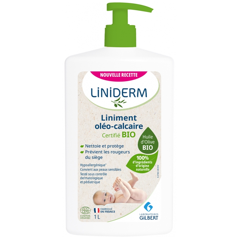 Liniderm Liniment Oléo-Calcaire Bio Flacon-Pompe - 1 L