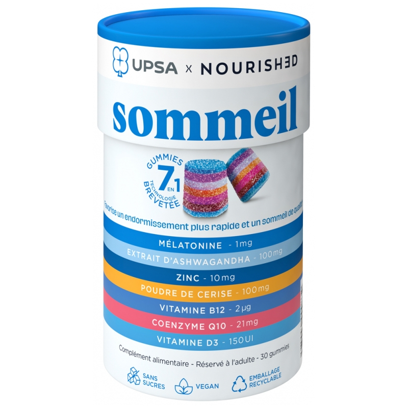 UPSA x Nourished Gummies 7en1 Sommeil - 30 Gummies