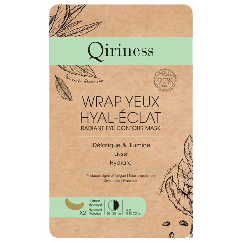 Qiriness Wrap Yeux Hyal-Éclat - 2 Patchs Hydrogel