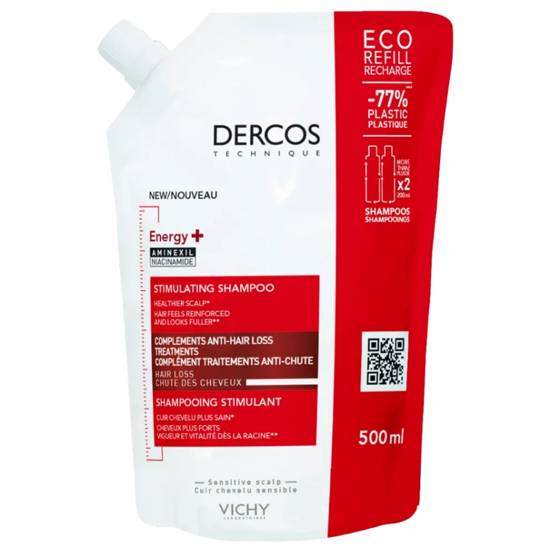 Vichy Dercos Energy+ Shampoing Stimulant Recharge - 500 ml