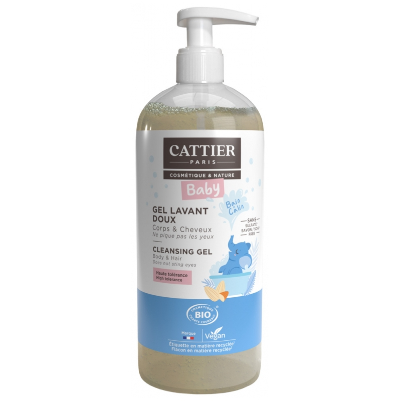 Cattier Baby Gel Lavant Doux Bio - 500 ml