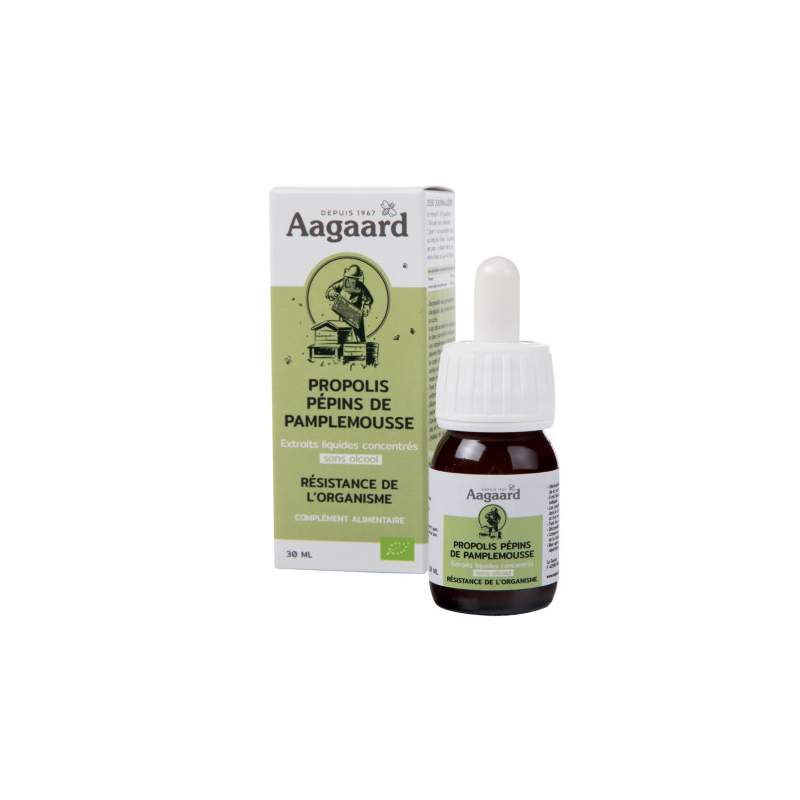 AAGAARD Gouttes à la propolis et aux pépins de pamplemousse - 30 ml