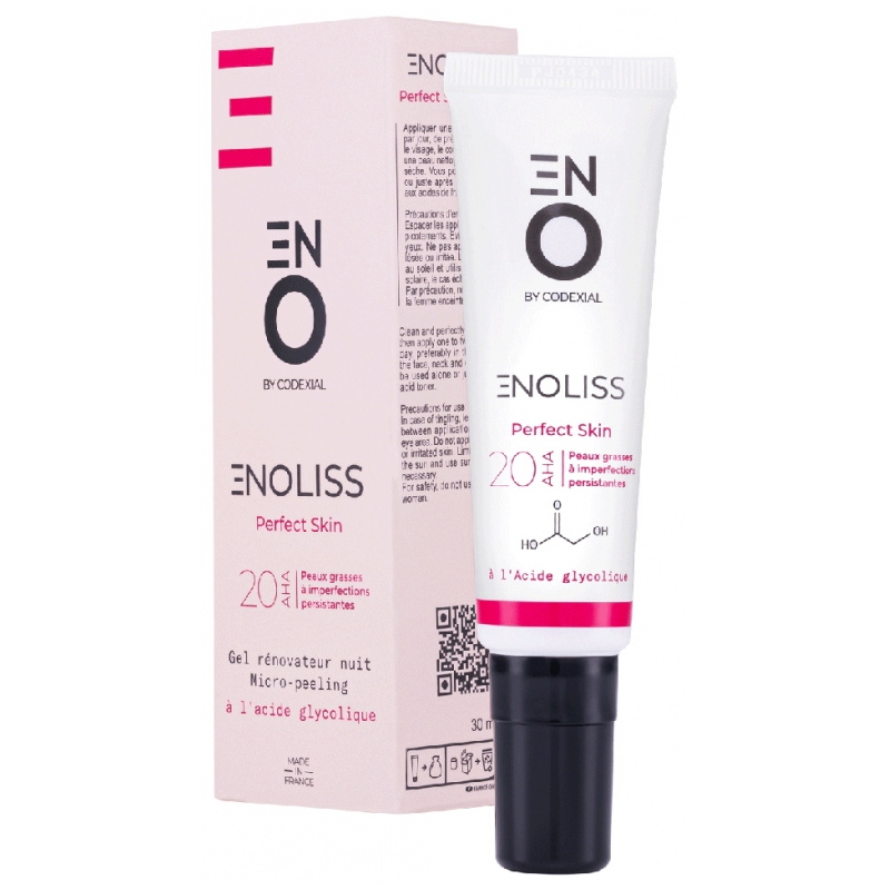 Codexial Enoliss Perfect Skin 20 AHA Gel Rénovateur Nuit Micro-Peeling - 30 ml