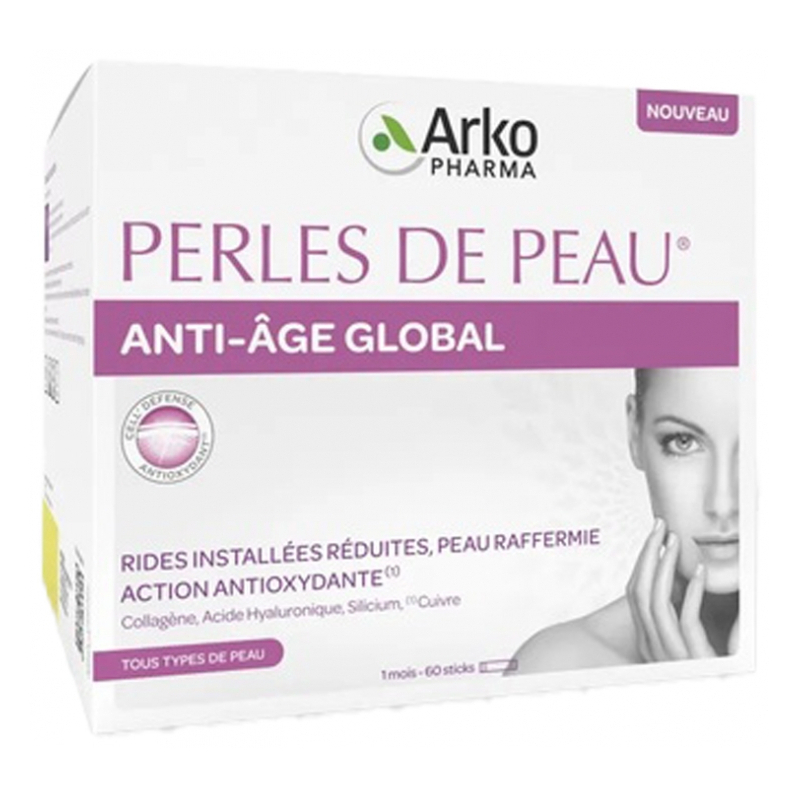 Arkopharma Perles de Peau Anti-Âge Global - 60 Sticks