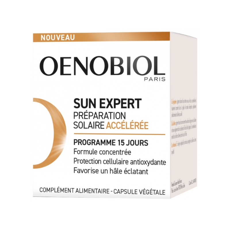Oenobiol Sun Expert Préparateur Solaire Accélérée - 15 Capsules