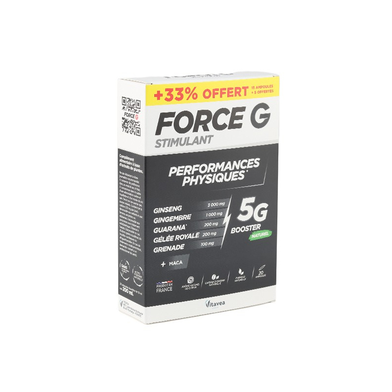 Vitavea Force G Performances physique - 20 ampoules