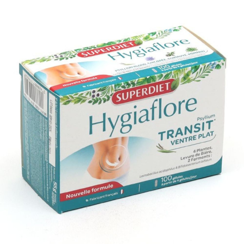 Superdiet Hygiaflore Transit Ventre Plat - 100 Gélules