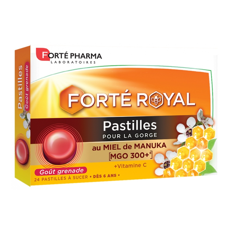 Forté Pharma Pastilles Gorge au Miel de Manuka - 24 Pastilles à Sucer