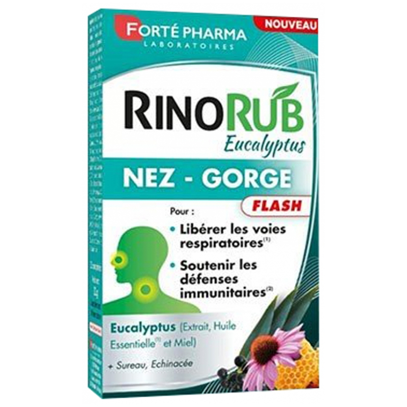 Forté Pharma RinoRub Nez-Gorge - 15 Comprimés