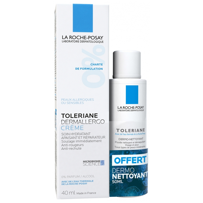 La Roche-Posay Tolériane Dermallergo Crème 40 ml + Dermo-Nettoyant 50 ml Offert